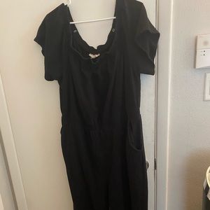 One piece pant suit.